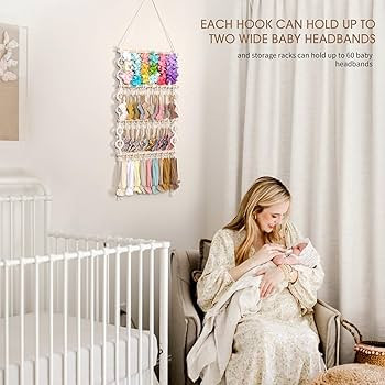 POVETIRE Headband Holder Bow Organizer for Girls Hair Bows, Baby Bow Hanger for Girls Hair Access... | Amazon (US)