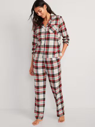 Printed Flannel Pajama Set for Women | Old Navy (US)