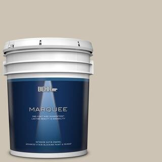 BEHR MARQUEE 5 gal. #PPU5-08 Sculptor Clay One-Coat Hide Satin Enamel Interior Paint & Primer 745... | The Home Depot