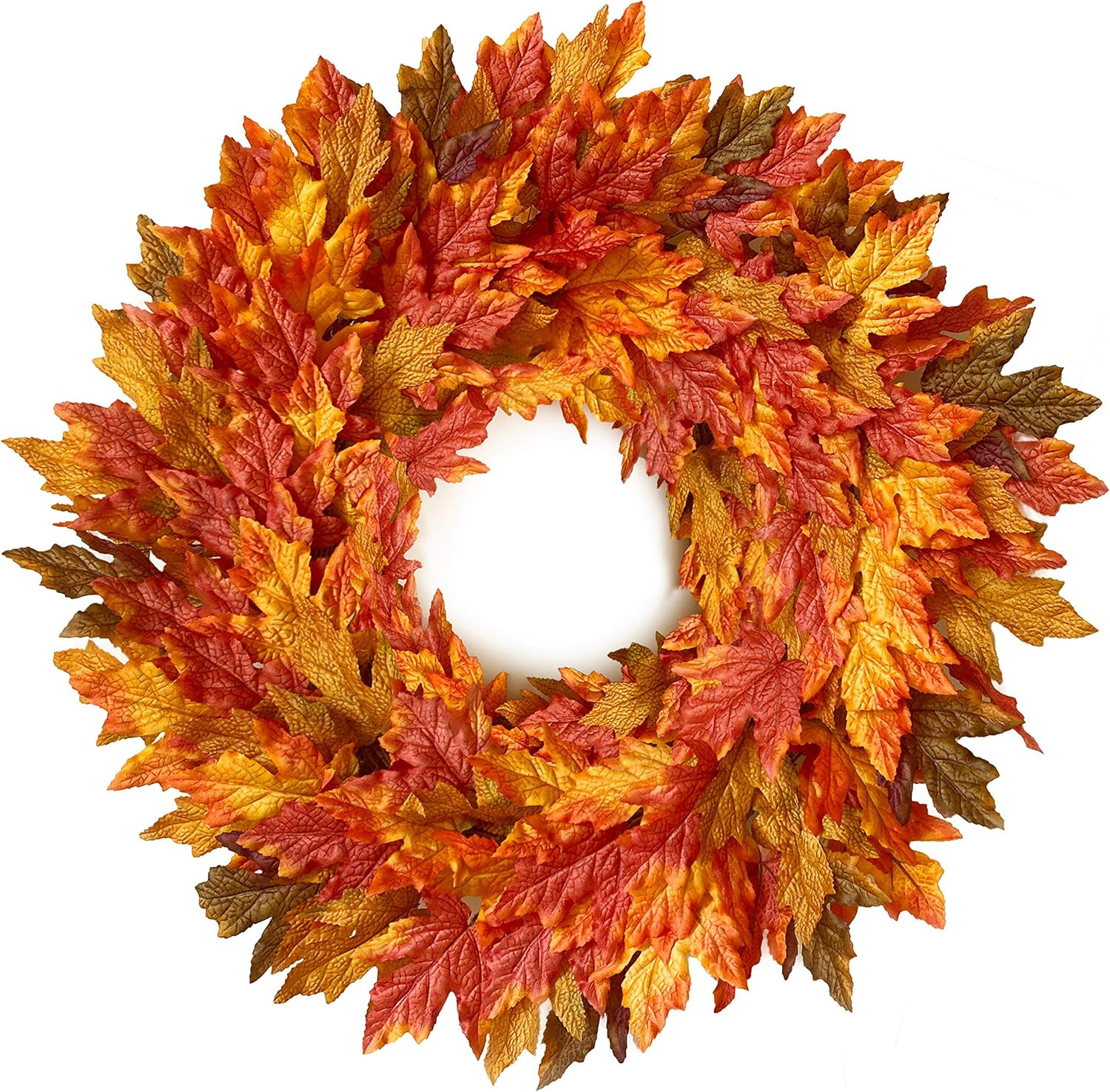 MIENNES 26" Fall-Wreath for Front-Door, Handcrafted Fall-Decor with Storage Box, Boxwood Base, Fa... | Amazon (US)