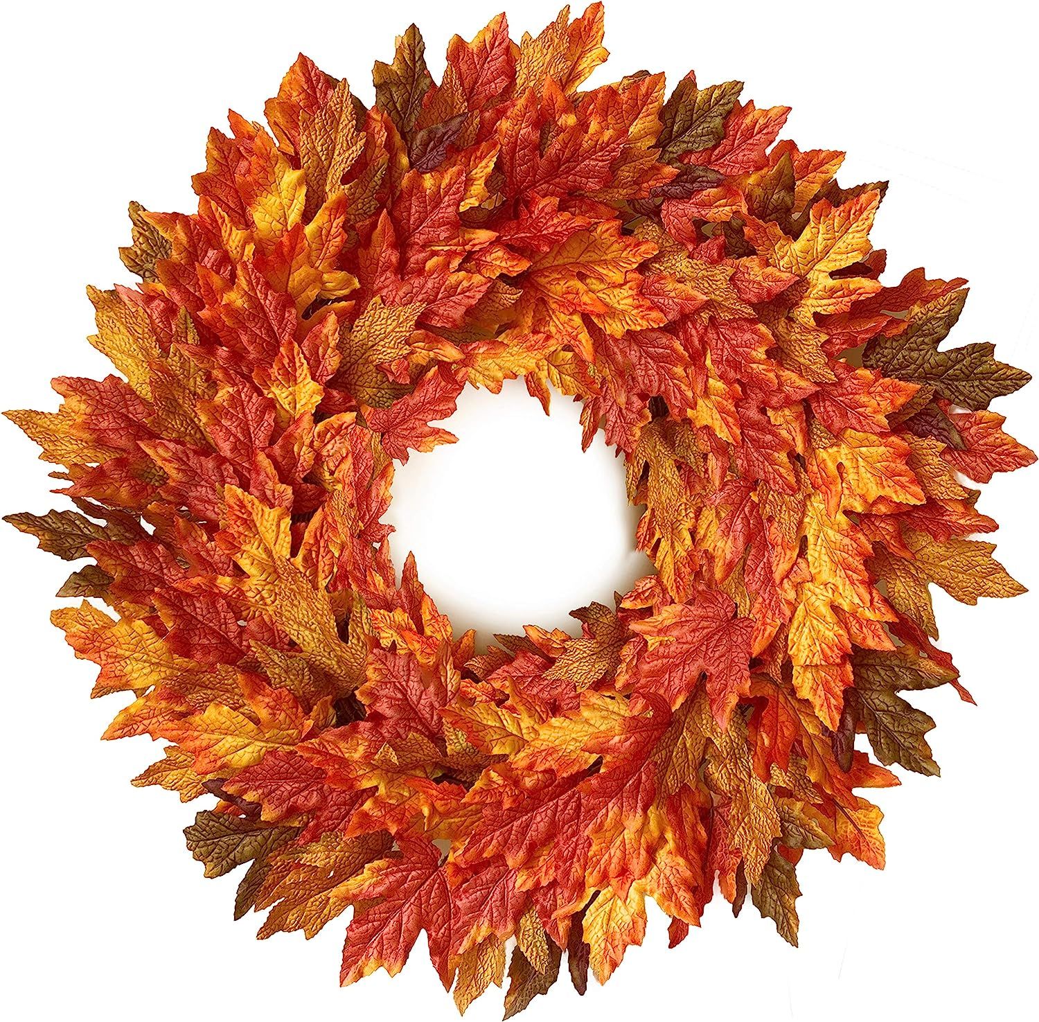 MIENNES 26" Fall-Wreath for Front-Door, Handcrafted Fall-Decor with Storage Box, Boxwood Base, Fa... | Amazon (US)