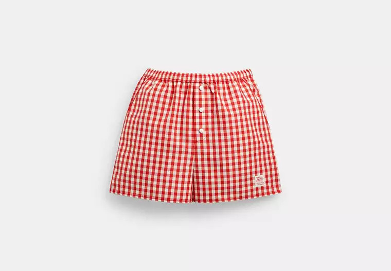 Coachtopia Loop Gingham Boxer Shorts | Coach (US)