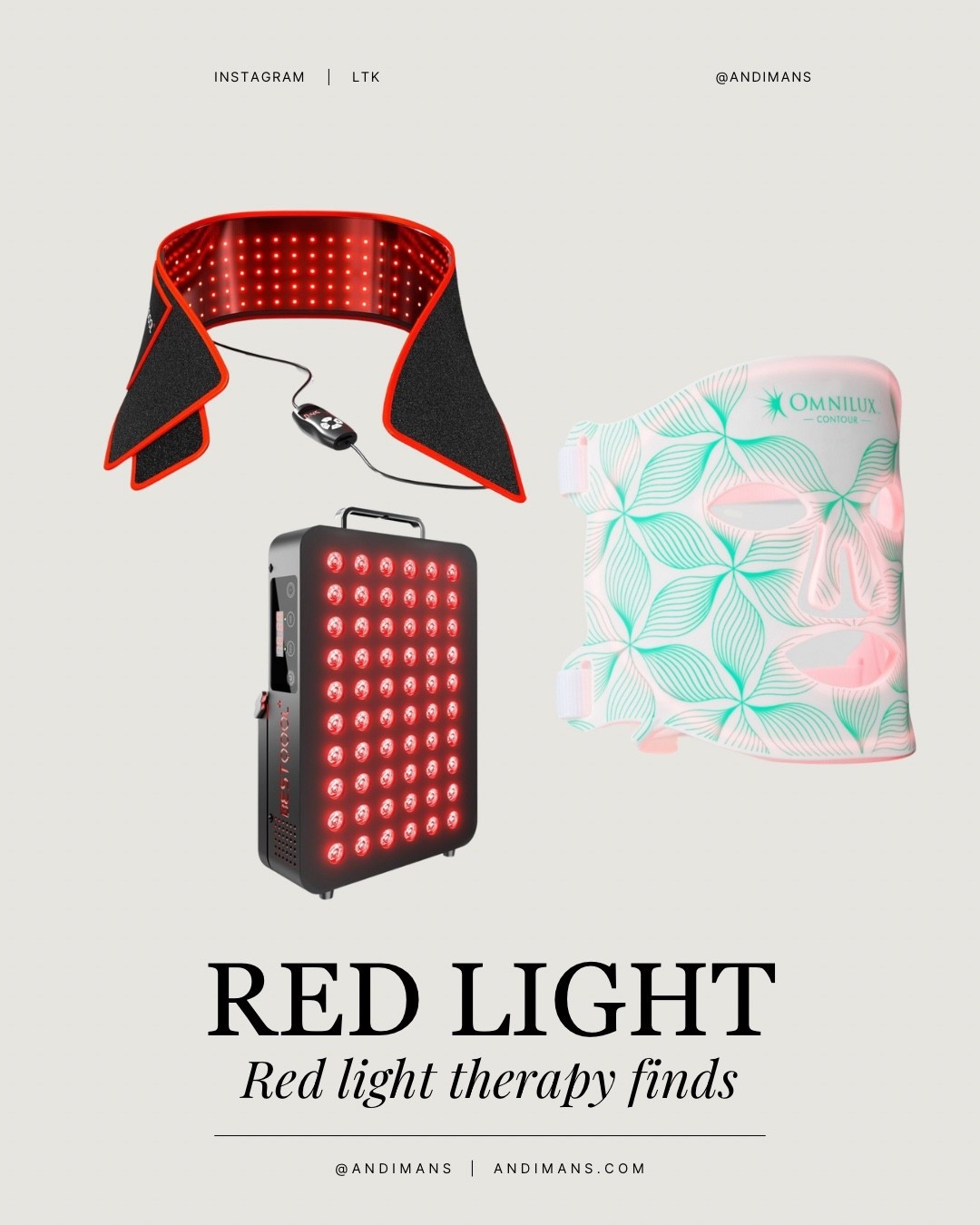 My favorite red light therapy finds I use at home!

#LTKFindsUnder100 #LTKBeauty #LTKSaleAlert