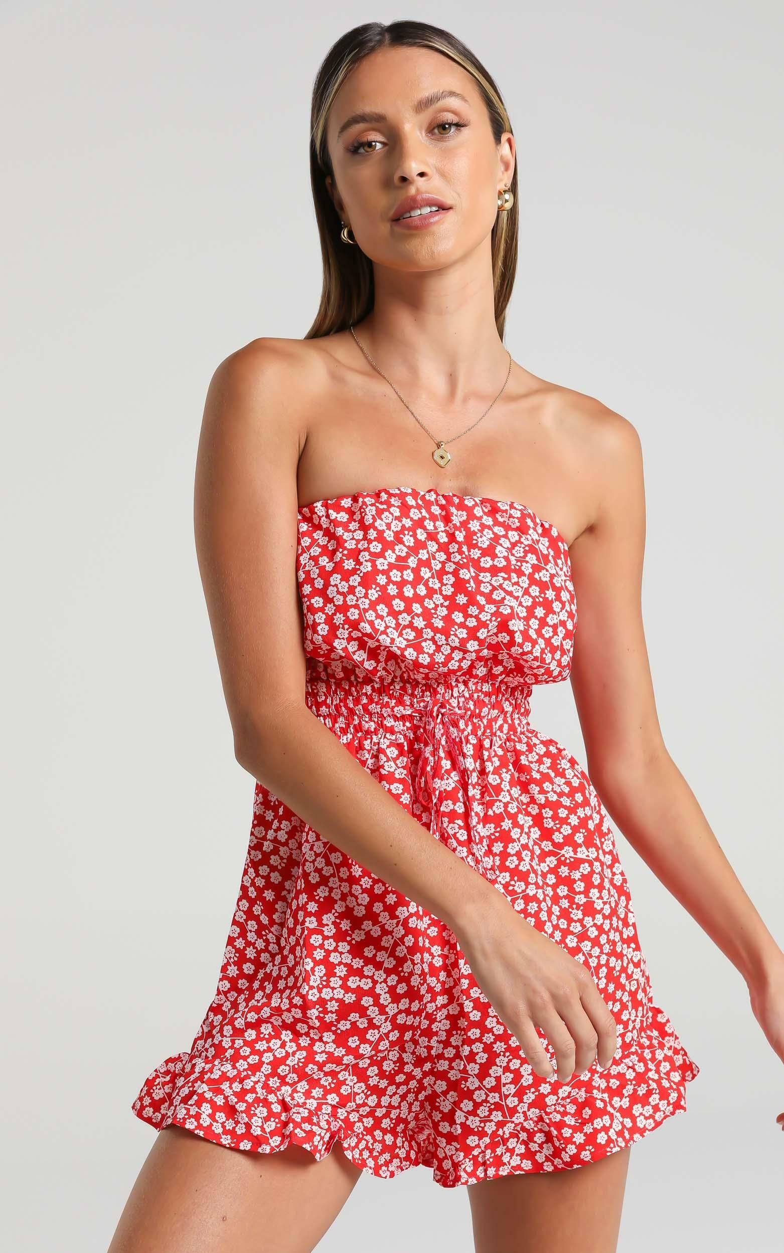 Pretty Little Lies Playsuit In Red Print | Showpo - deactived