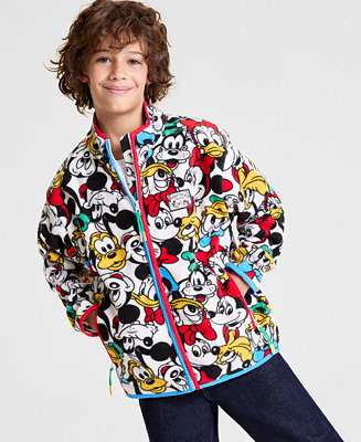 Kids XS-XL Mickey Mouse & Friends Full-Zip Fleece Jacket, Macy's Exclusive | Macy's