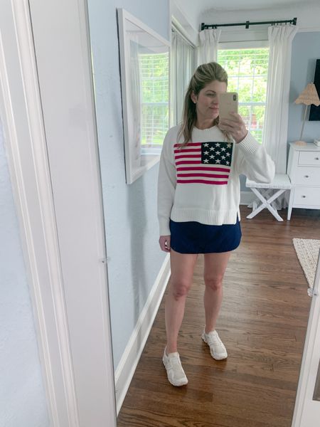 Old navy flag sweater under $50
 Wearing a medium. Can’t wait to wear this for memorial weekend and the 4th of July 

#LTKfindsunder50 #LTKSeasonal #LTKActive