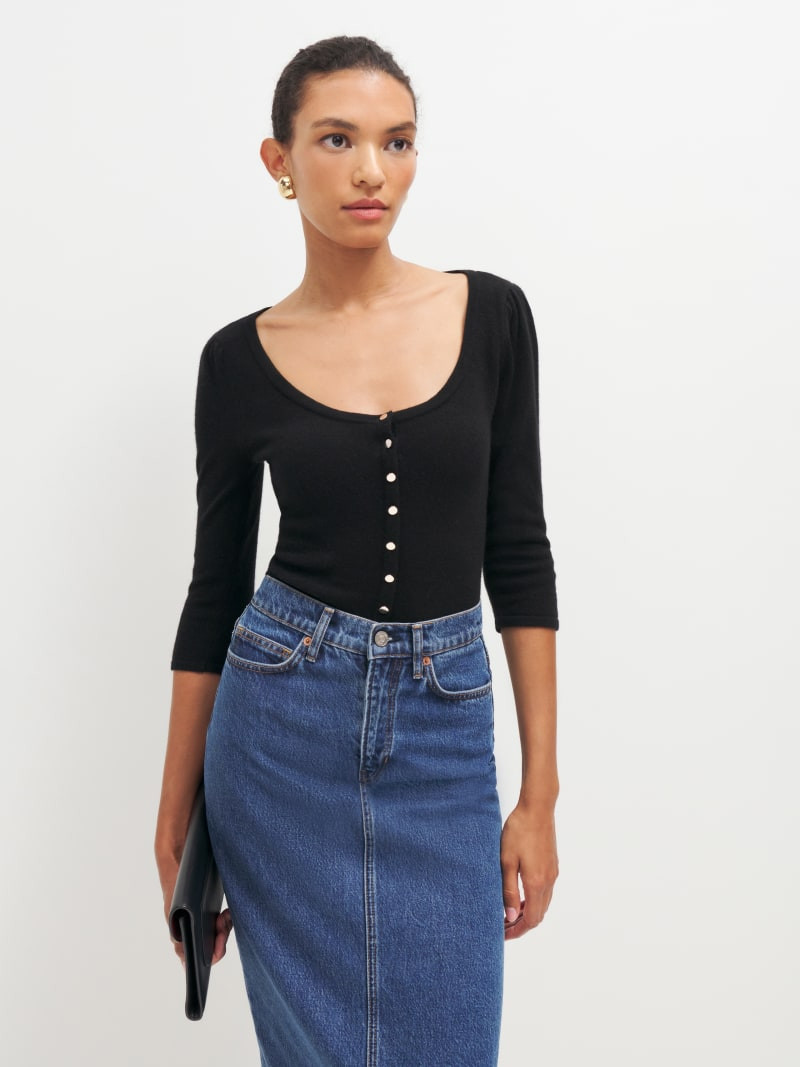 Matthew Cashmere Fitted Cardigan | Reformation (Global)