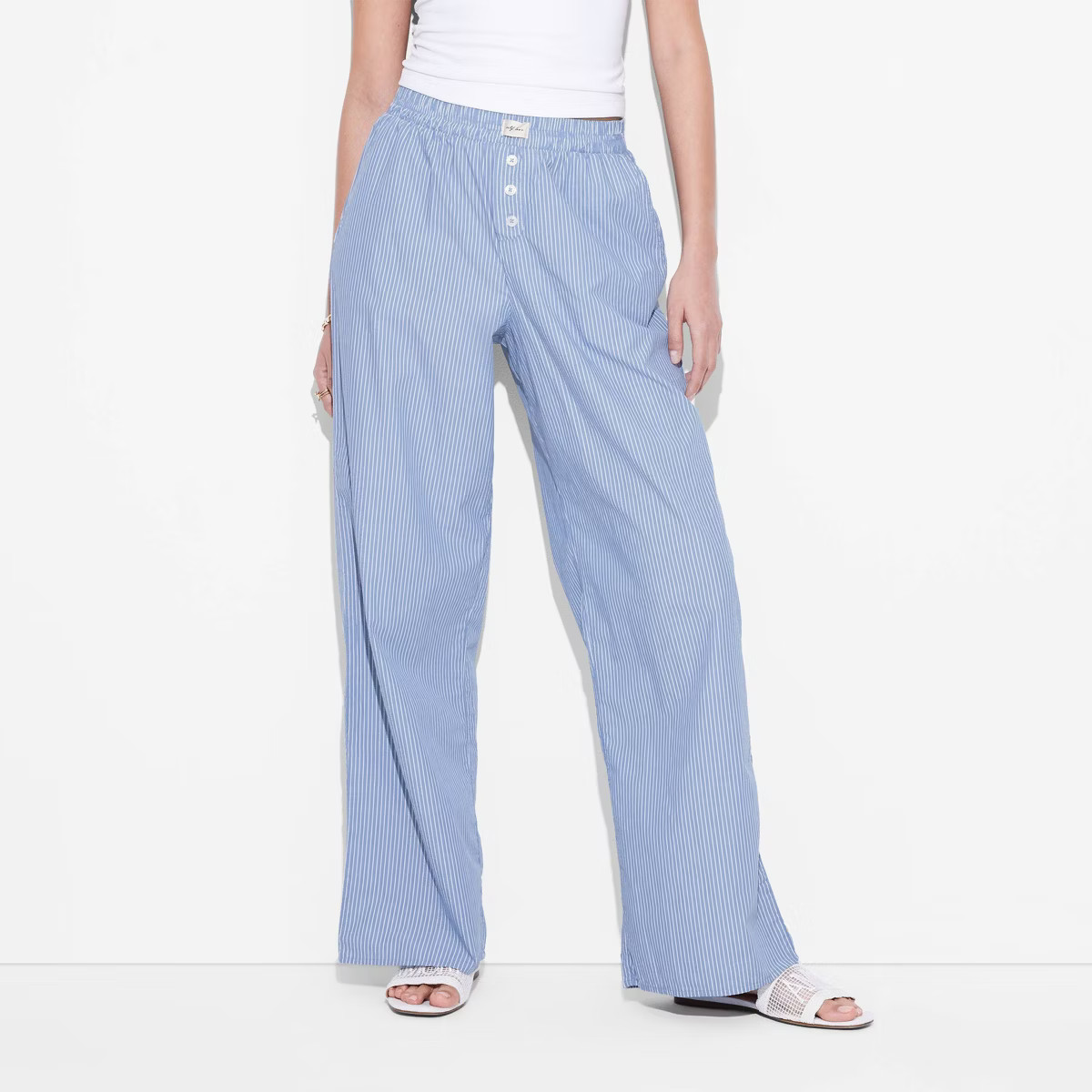Women's Boxer Pants - Wild Fable™ Gray Striped XXS | Target