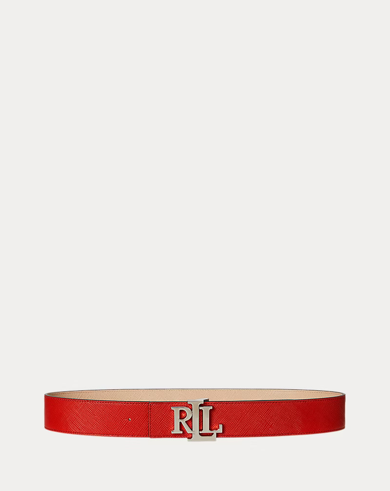 Logo Reversible Textured Wide Belt | Ralph Lauren (UK)