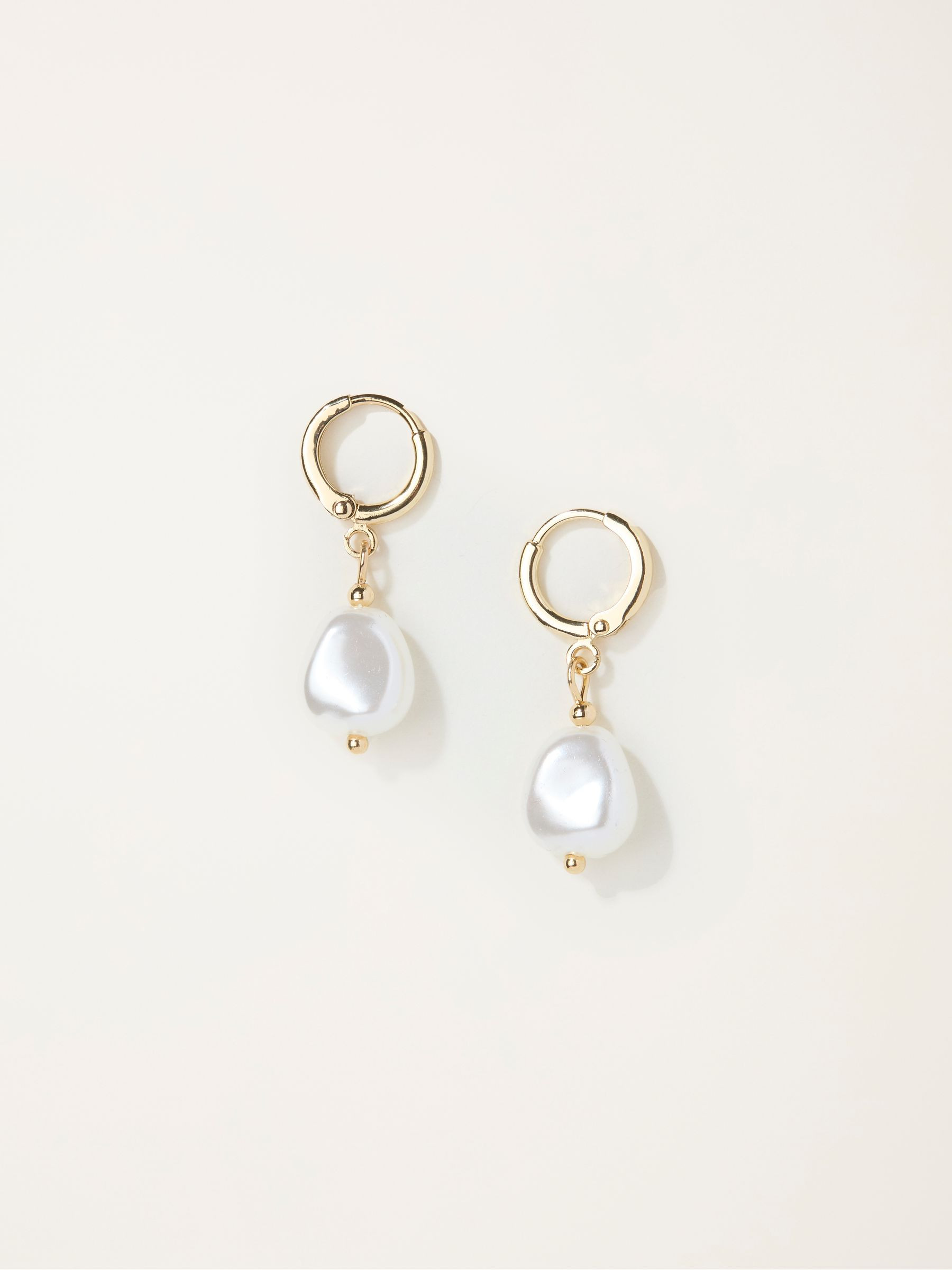 Gold Tone Pearl Drop Earrings | FatFace | Fat Face