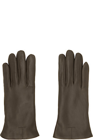 Brown Leather Gloves | SSENSE