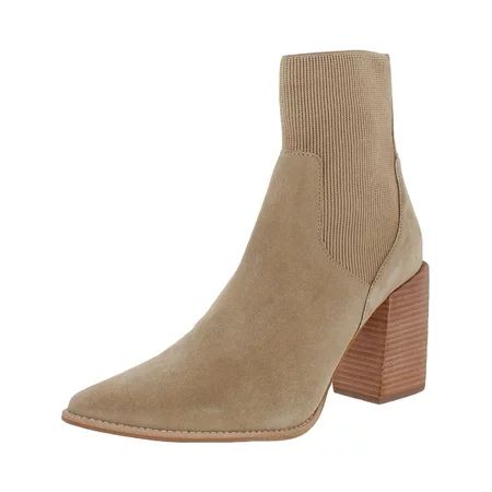 Steve Madden Womens Arrange Suede Pointed Toe Booties Tan 9.5 Medium (B M) | Walmart (US)