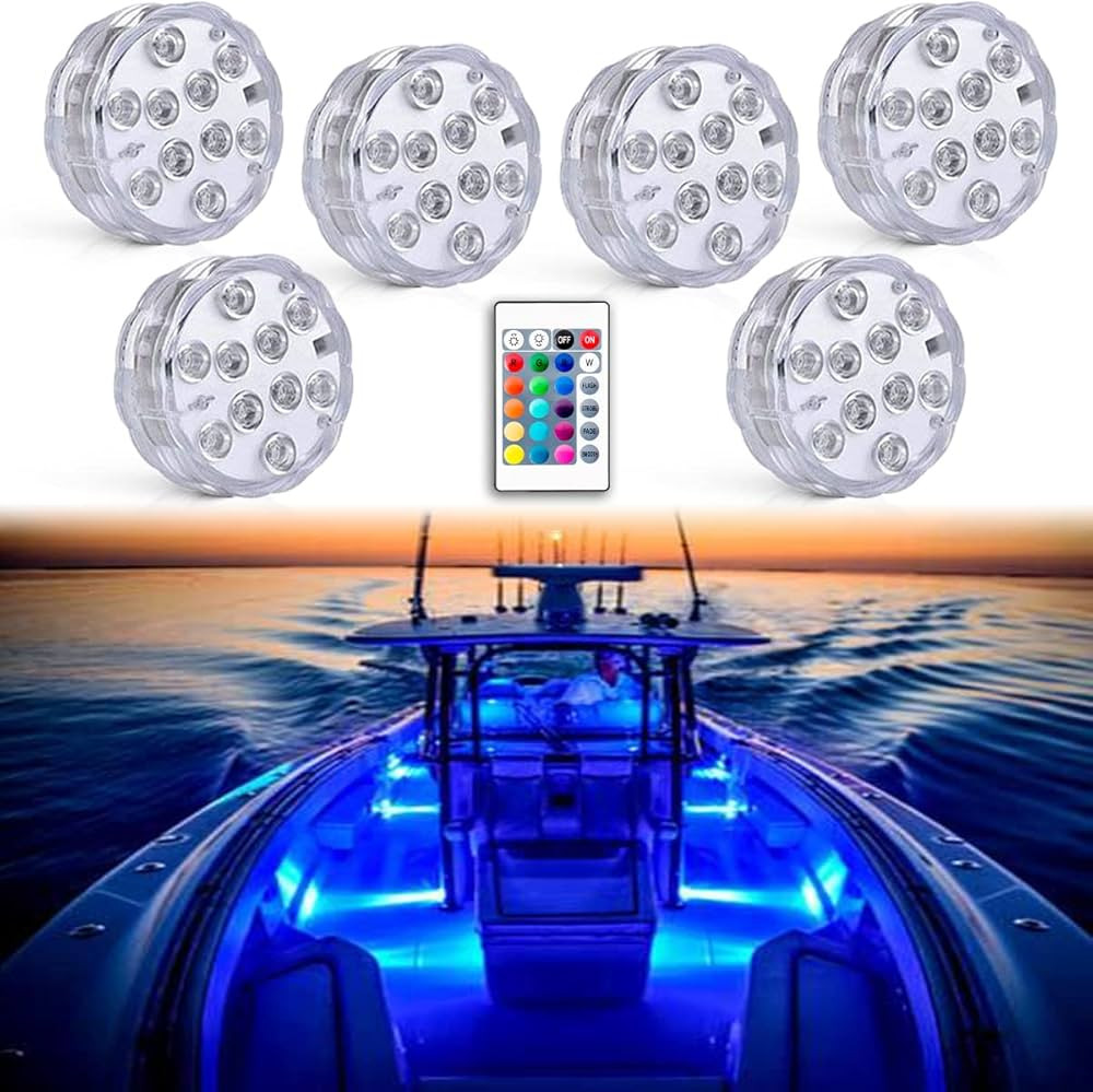 Boat Lights Wireless Battery Operated, Waterproof Marine Led Light for Deck Light Courtesy Interi... | Amazon (US)