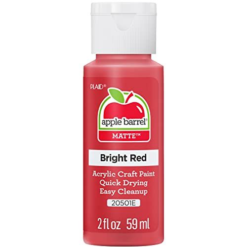 Apple Barrel Acrylic Paint in Assorted Colors (2 oz), 20501, Bright Red | Amazon (US)