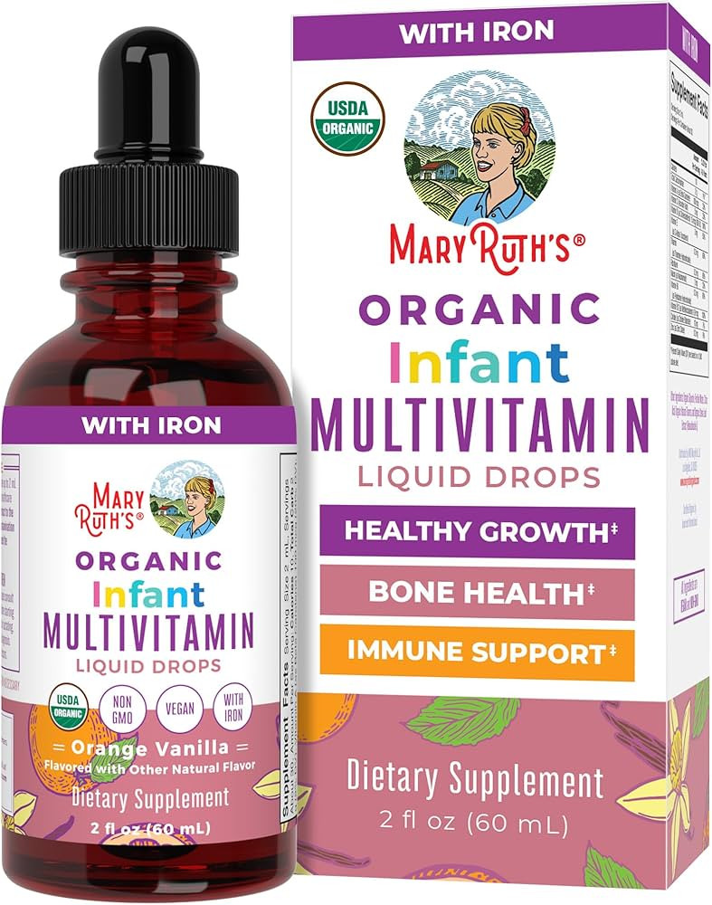 MaryRuth Organics Multivitamin with Iron for Infants | USDA Organic | Liquid Drops for Babies 6-1... | Amazon (US)