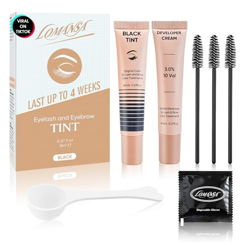 Lomansa Lash Color Kit Instant Black Eyelash Color 8ml Easy to Use with Natural Results for Beginner Salon Beauty | Amazon (US)