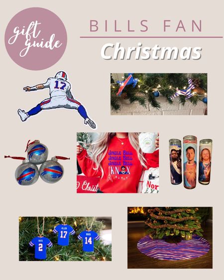 Christmas Buffalo Bills decor ideas! Perfect gifts for bills fans or get to make your decor more festive! 

#LTKSeasonal #LTKHoliday #LTKhome