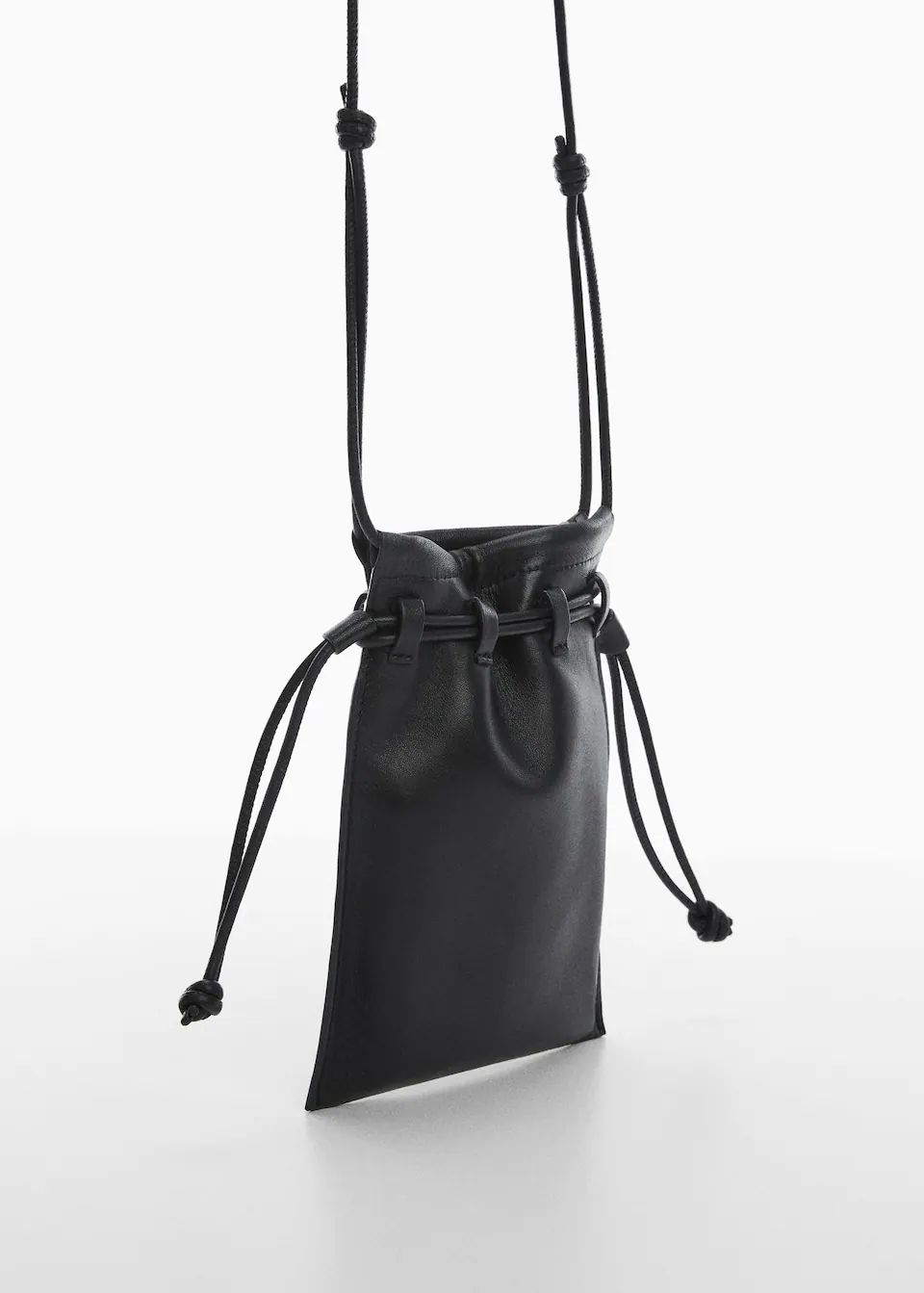Mini leather bucket bag -  Women | Mango USA | MANGO (US)