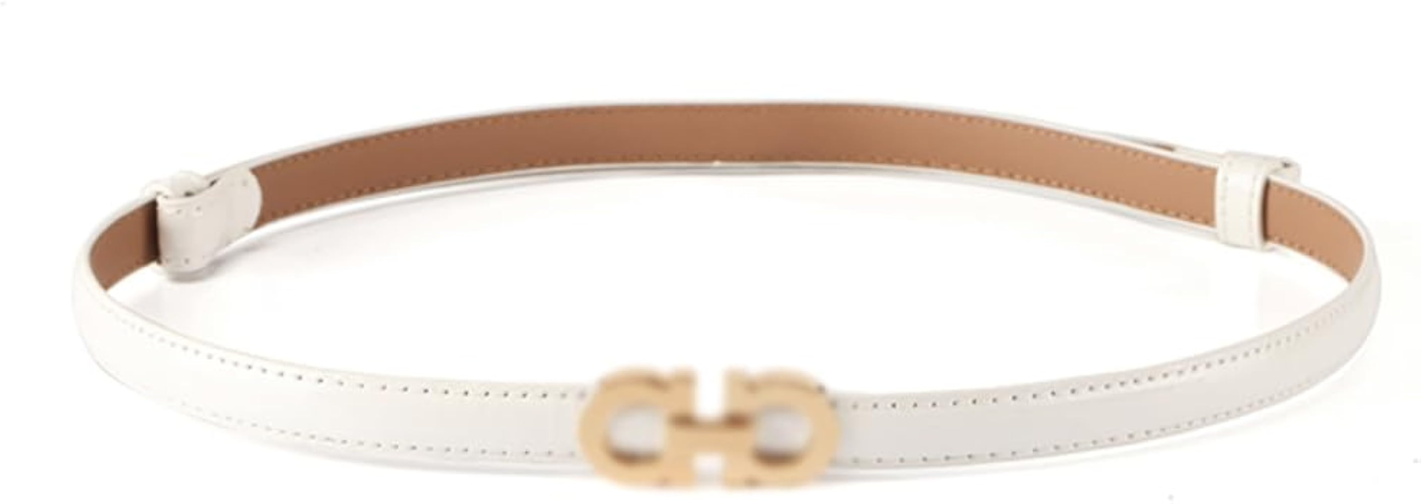 Women's Stylish Bowknot Buckle Thin Patent Leather Waist Belt For Dress | Amazon (US)