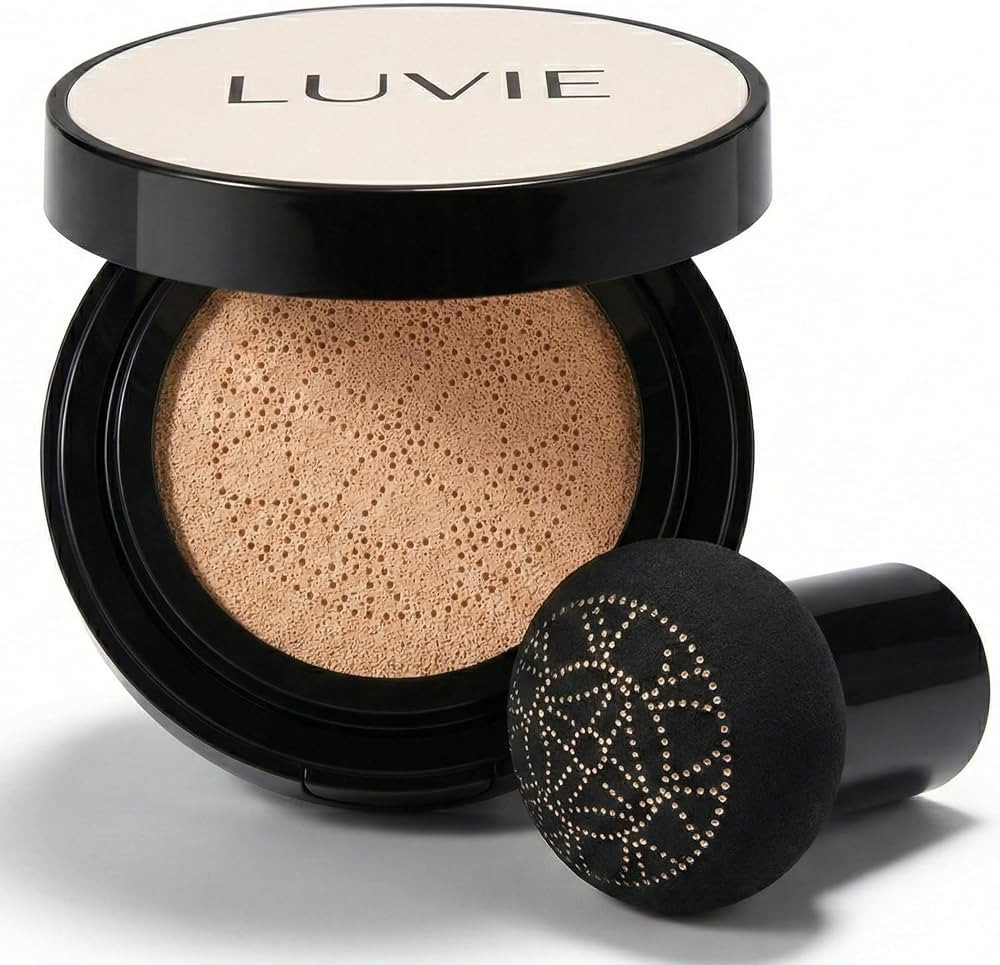 LUVIE Glow Cushion Foundation - Hydrating BB Cream Cushion with Hyaluronic Acid, Aloe & Vitamin E... | Amazon (US)