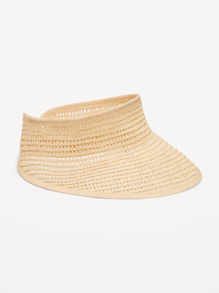 Straw Visor Hat for Women | Old Navy (US)