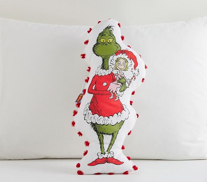 Dr. Seuss's The Grinch™ Pom-Pom Pillow | Pottery Barn Kids