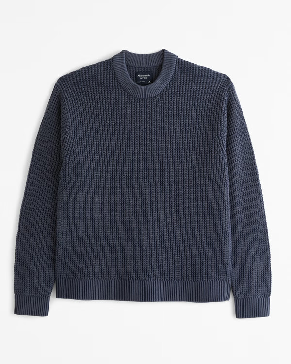 Oversized Waffle Crew Sweater | Abercrombie & Fitch (US)