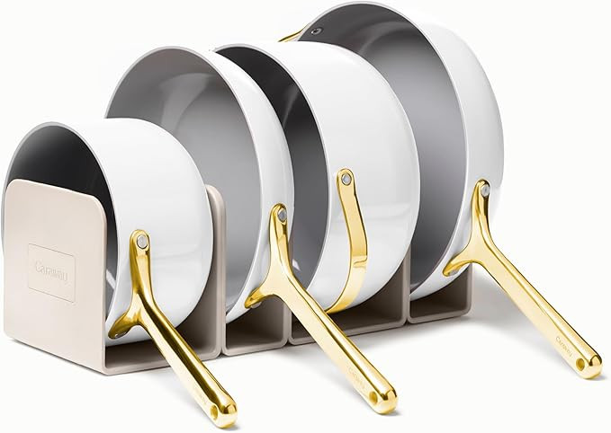 Caraway Nonstick Ceramic Cookware Set (12 Piece) Pots, Pans, Lids and Kitchen Storage - Non Toxic... | Amazon (US)