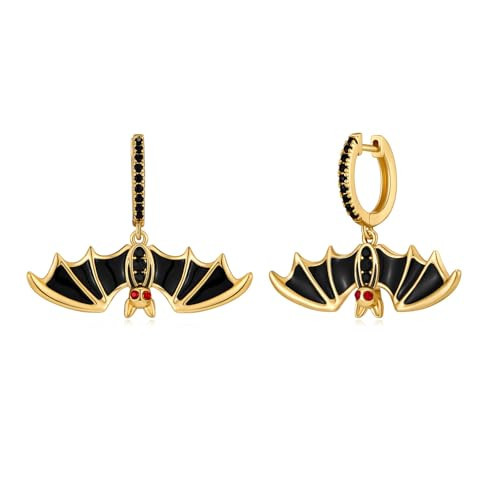 HolidayQbee Halloween Earrings For Women Bat Earrings Halloween Dangle Drop Earrings Halloween Jewelry Halloween Bat Earrings Dangly Fashion Jewelry | Amazon (US)