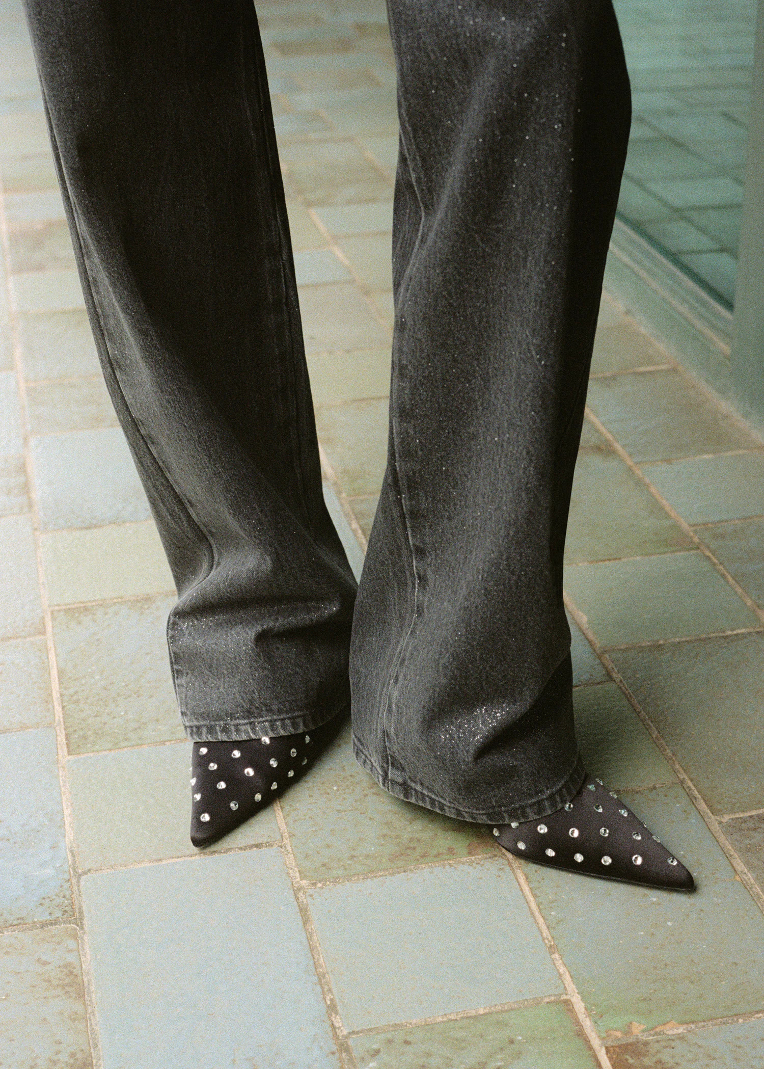 Crystal slingback heeled shoe - Women | MANGO USA | Mango (US/MX/AU)