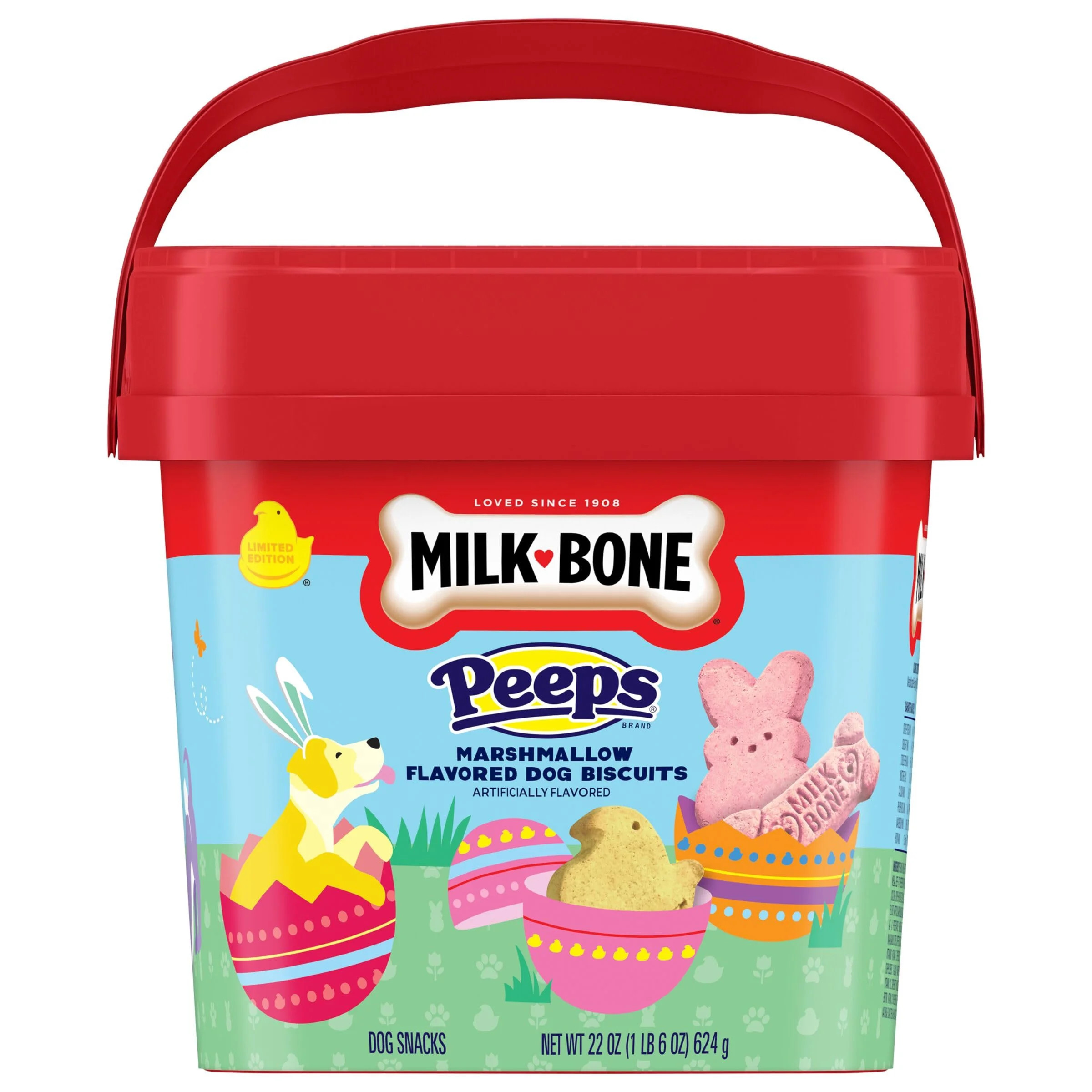 Milk-Bone Peeps Artificially Marshmallow OIF8&nbsp;Flavored Dog Treats, 22 Ounce Pail | Walmart (US)