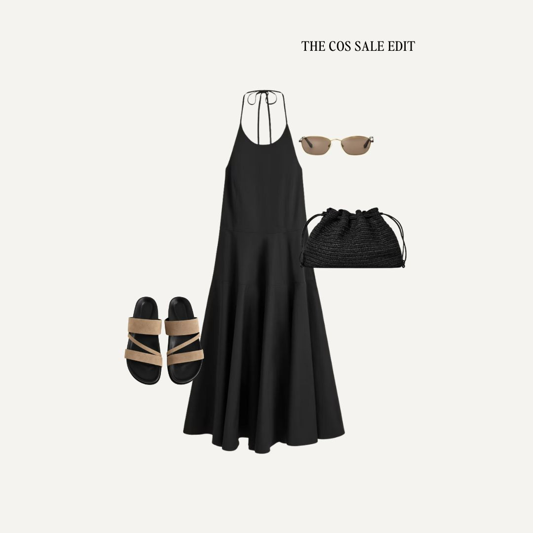 This dress is a Summer staple. Perfect for a last minute holiday or to invest in for your future Summer wardrobe! 

Transitional, summer dress, holiday outfit, black midi dress, cos sale 

 #LTKuk #LTKsummer #LTKstyletip