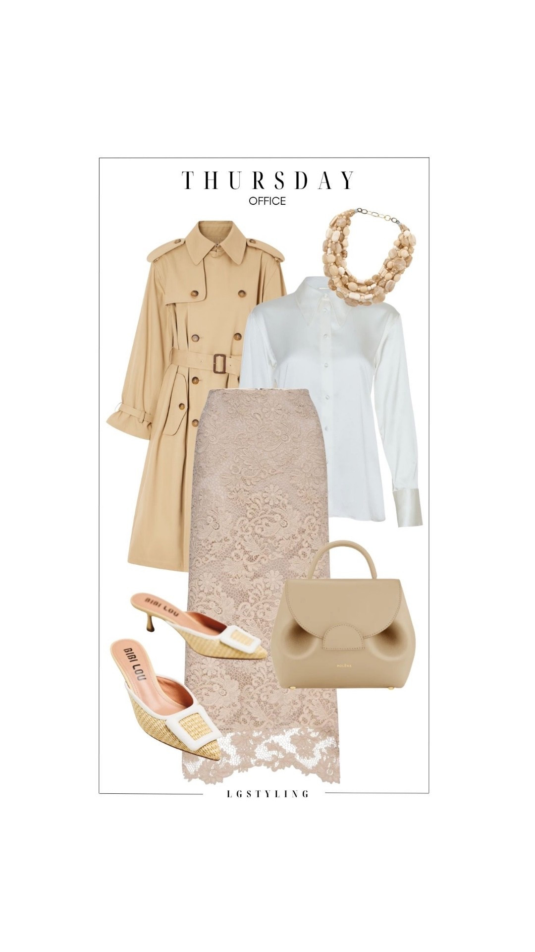 THURSDAY (Office)

Soft tailoring done right 🤍 A lace midi skirt paired with a crisp button-down and classic trench creates a timeless, feminine office look. Neutral tones keep it elevated and endlessly wearable.

#LTKWorkwear #OfficeOutfits #TimelessStyle #NeutralStyle #LTKChic #ElegantStyle #SpringWorkwear #CapsuleWardrobe #LTKStyle #ClassicFashion

#LTKootd #LTKSeasonal #LTKgrwm