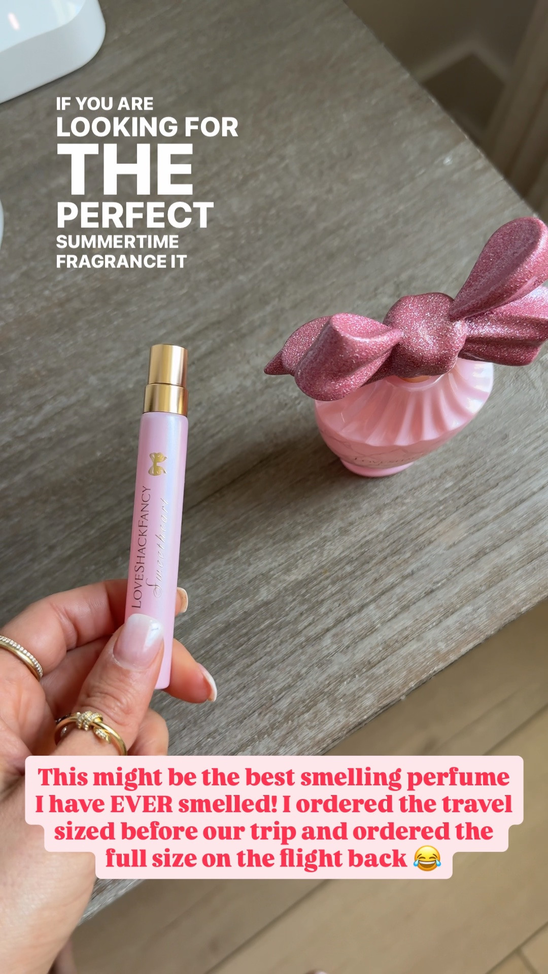 This might be the best smelling perfume I’ve tried in a long time!! Sweetheart by LoveShackFancy! Fruity florals and smells amazing!

#LTKmorningroutine #LTKselfcare #LTKBeauty