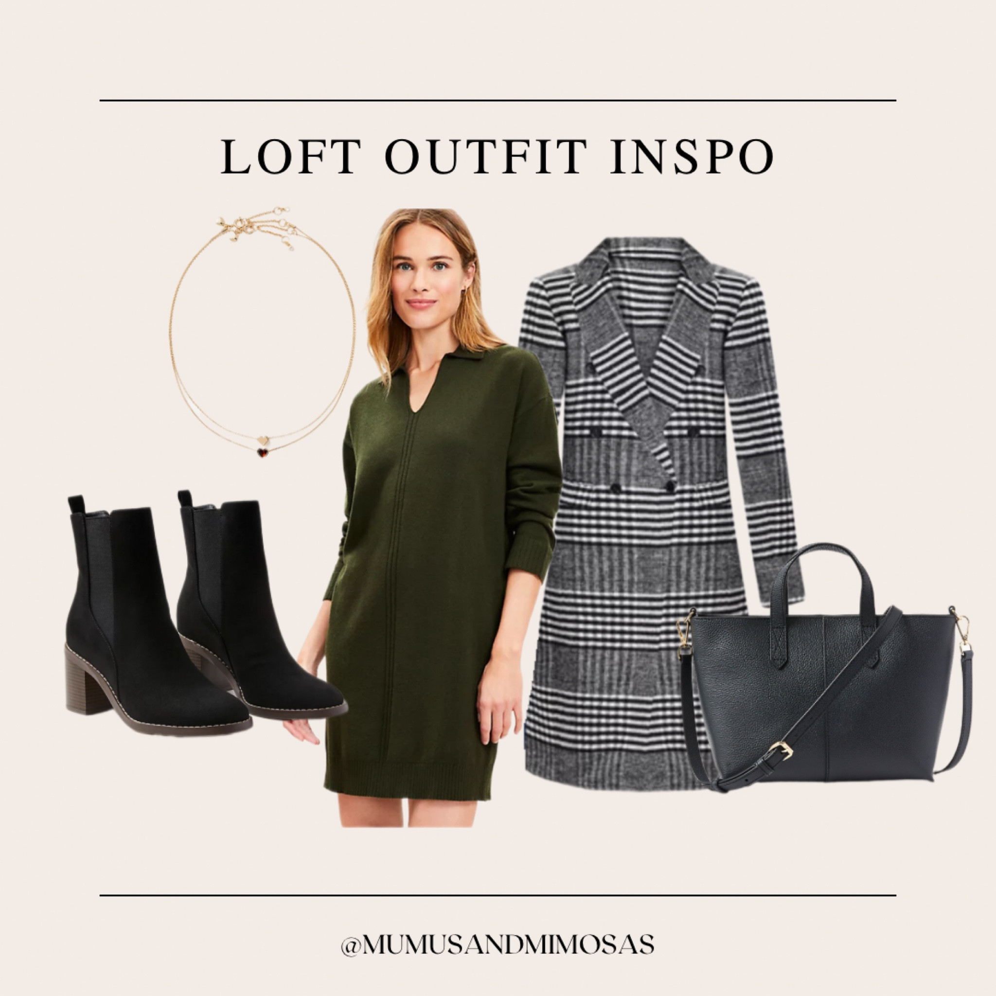 Fall outfit, inspiration
Double breasted plaid coat 
Sweater dress 
Black booties

#LTKSeasonal #LTKNYFW #LTKBacktoSchool