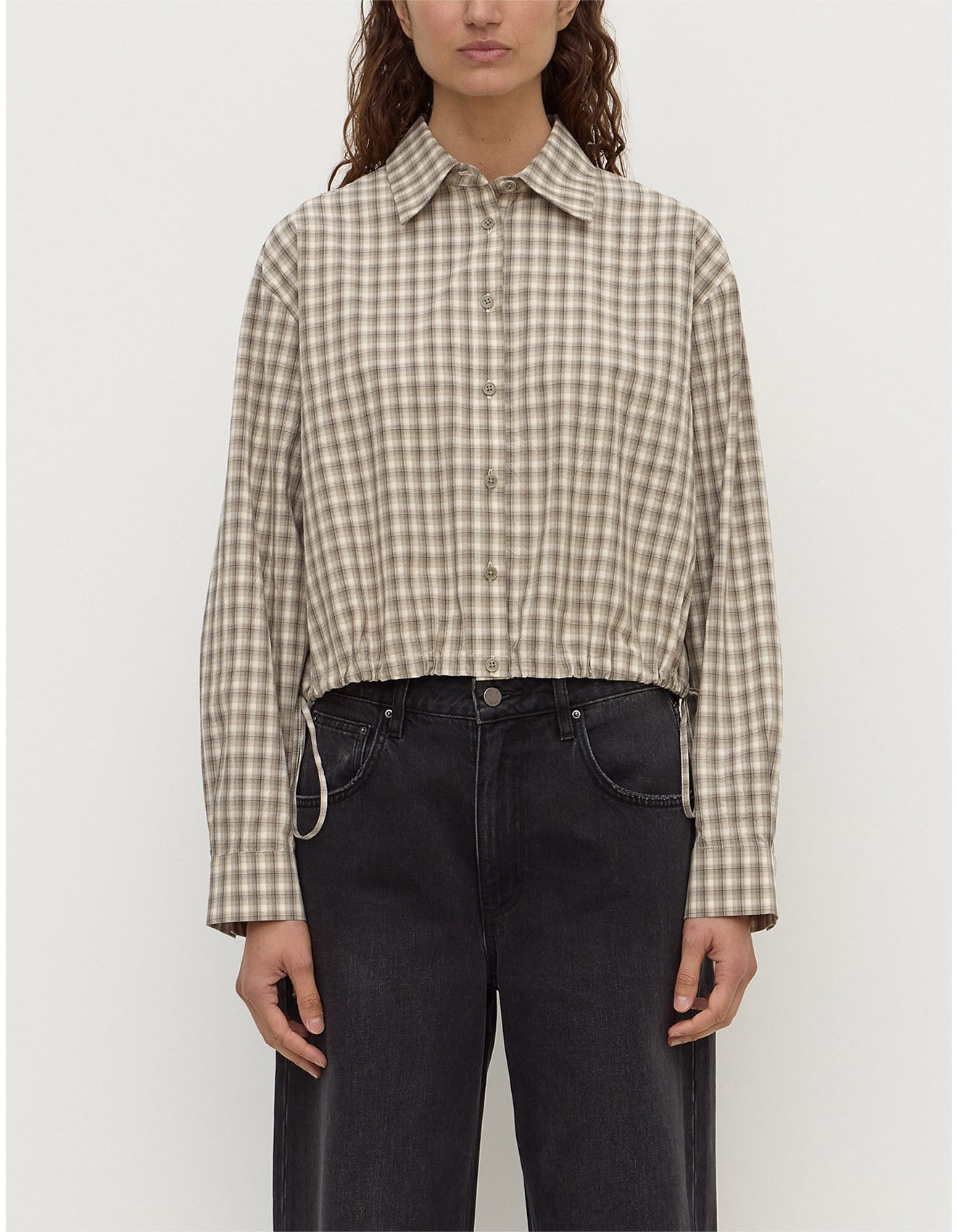 Assembly Label Eddie Check Shirt White/grey | David Jones | David Jones (Australia & New Zealand)
