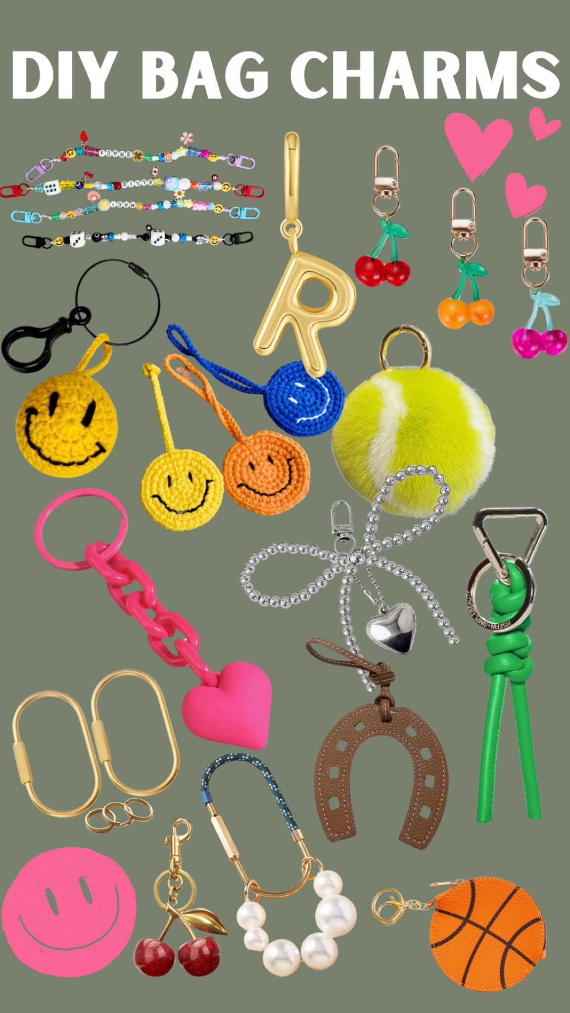 Ok, went ahead and rounded up some more bag charms for build your own - if you want to DIY it!  Skies the limit… I think these are just so fun and whimsical and I’m ready to make some with my girls!!!  Obviously can add all the beads!!! #accessories #giftideas #girlsnight #parties #purse #bags #bagcharms #jewelry 

#LTKFindsUnder50 #LTKParties #LTKItBag
