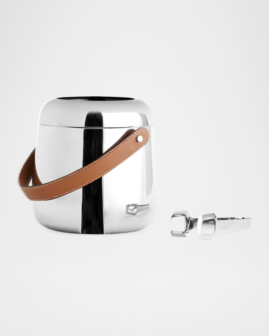 Nambe Tahoe Ice Bucket with Tongs | Neiman Marcus