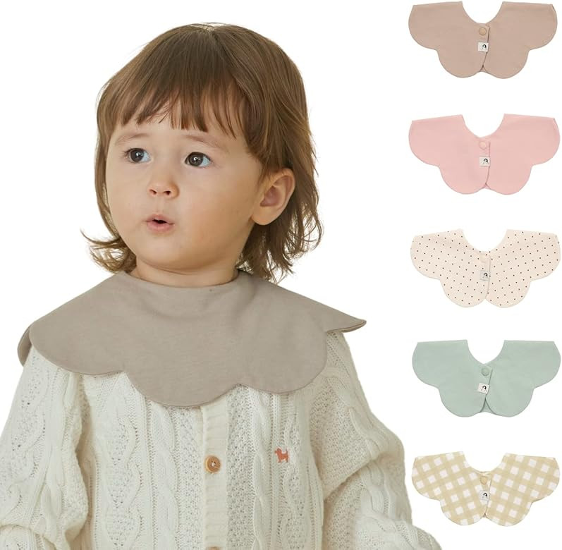 Konny Baby Bibs 5-Pack, 360 ​​° Rotate, Soft and Absorbent Bandana Drooling for Boys Girls | Amazon (US)