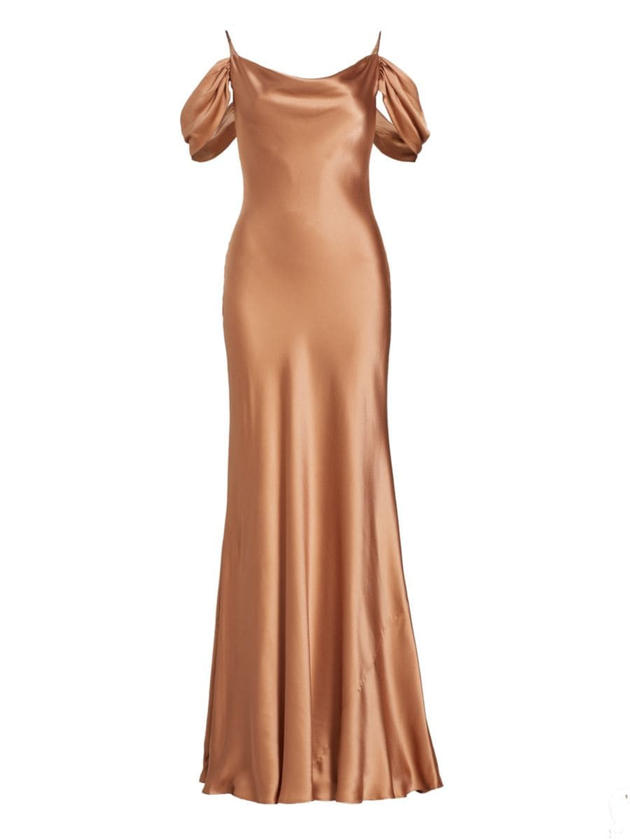 Kenna Silk Off-The-Shoulder Maxi Dress | Saks Fifth Avenue (UK)