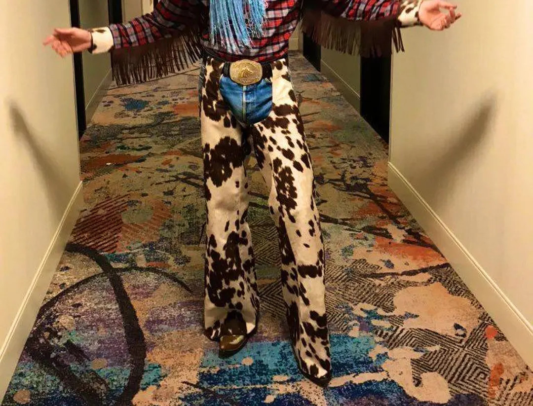 Natural Leather Chaps Hand Made Western Chap Cowgirl Fringes Pants Cowhide Cowboy Costume Equestr... | Etsy (CAD)