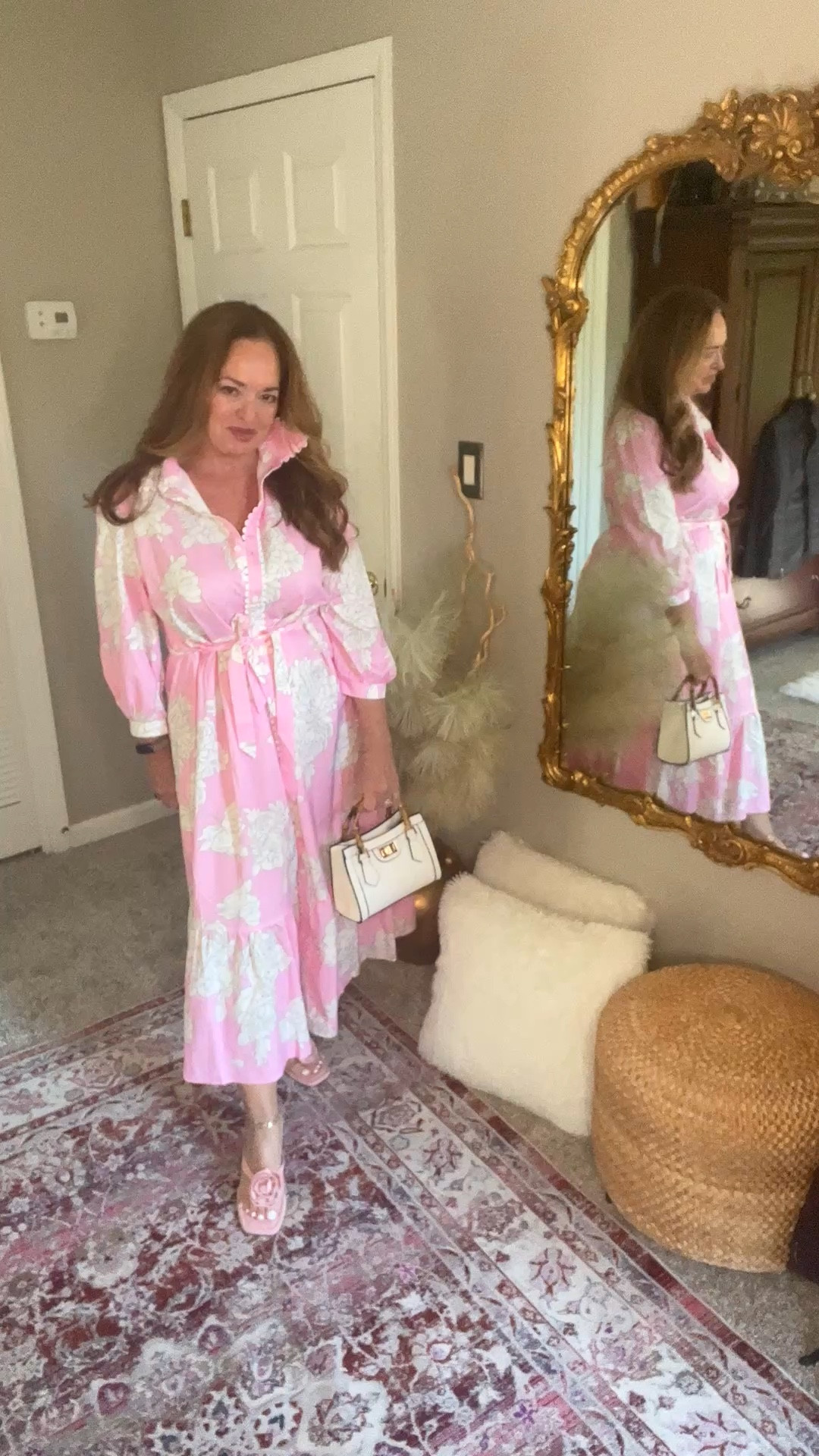 Pink floral dress with scalloped trim!

#LTKootd #LTKgrwm #LTKMothersDay