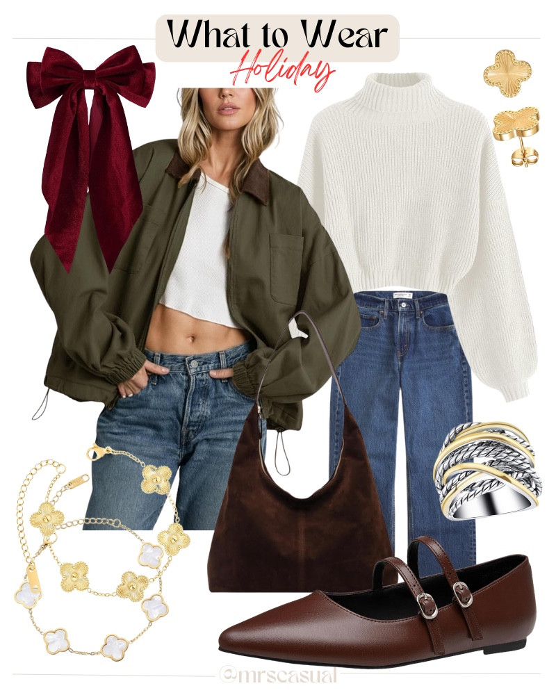 An everyday holiday outfit that works all season long 👌🏼 🤎 🔗⬇️

#LTKSeasonal #LTKHoliday #LTKOver40