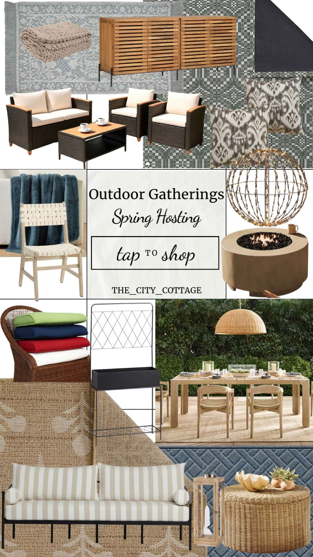 Elevate your outdoor gatherings ✨🌿

Whether you’re hosting golden-hour cocktails, cozy fire-pit nights, or laid-back weekend brunches, these outdoor entertaining essentials make your space feel intentional, inviting, and luxe. Think layered outdoor rugs, plush throws, teak + wicker furniture, ambient lighting, and stylish tables that bring indoor comfort outside 🤍

Everything is linked in my Outdoor Gathering folder so you can effortlessly create a backyard that’s perfect for hosting all season long 🌙🔥

#OutdoorEntertaining #OutdoorLiving #BackyardInspo #PatioStyle #OutdoorFurniture #BackyardDecor #EntertainingAtHome #OutdoorDining #PatioDecor #Wayfair #HomeDepot #Walmart #LTKHome #LTKFinds #SpringHosting #SummerHosting #HomeDepot #Amazon #PotteryBarn  

 #LTKSeasonal #LTKHome