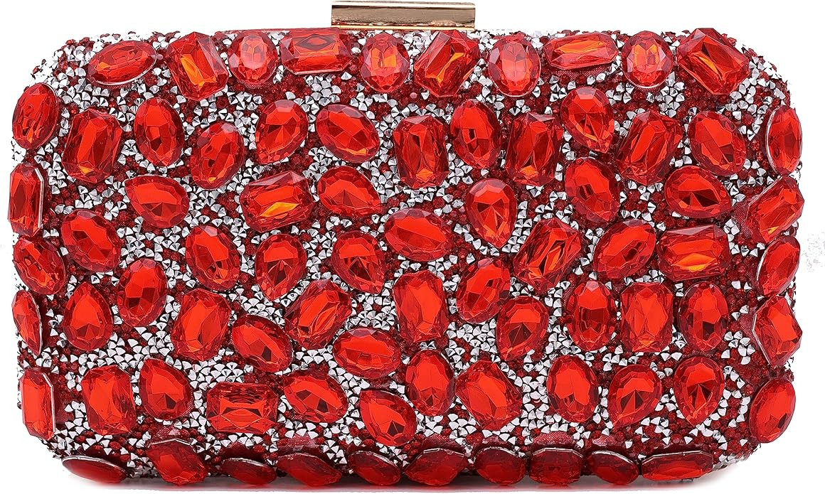 Milisente Clutch Purses For Women, Crystal Clutches Evening Bags Gemstone Clutch Purse For Weddin... | Amazon (US)