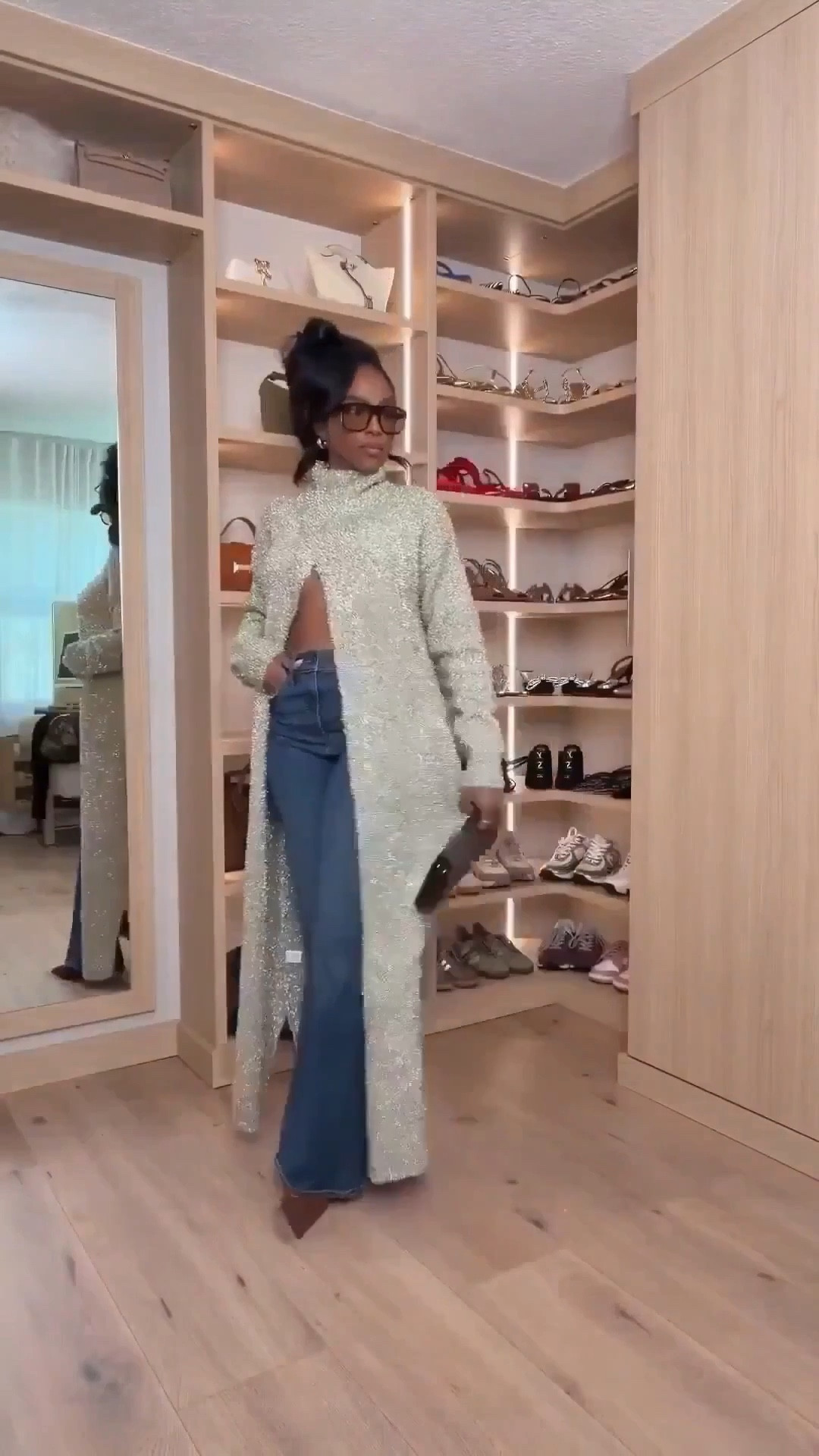 Scroll to shop! This might be the coolest full length sweater. Perfect for elevated everyday wear ✨

#LTKootd #LTKPetite #LTKdayinmylife

#LTKgrwm #LTKdayinmylife #LTKootd