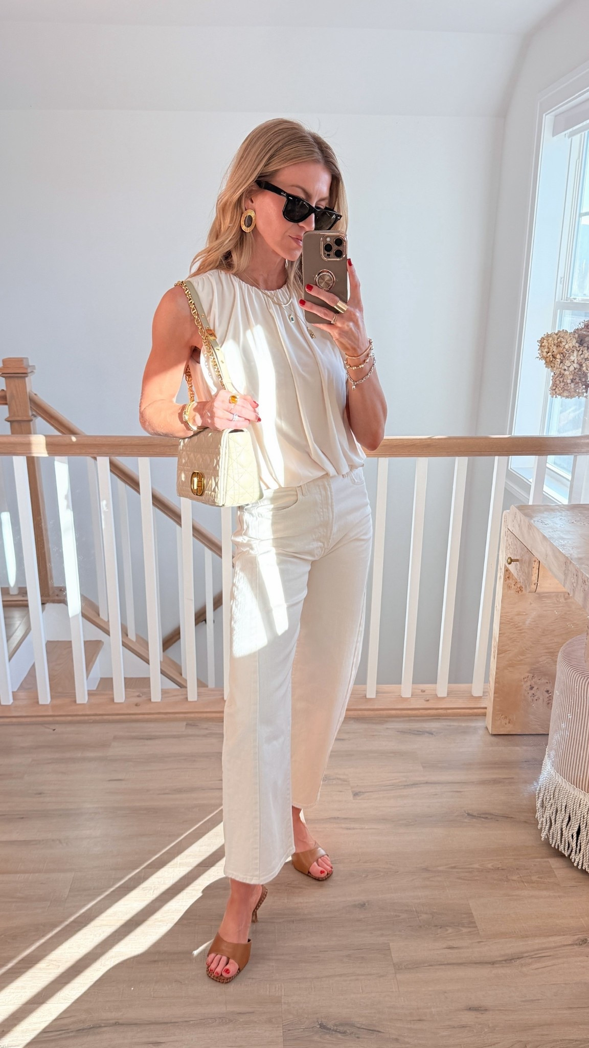 All white date night look! 
Top: runs TTS, wearing size small. 
Pants: run TTS

#LTKootd #LTKgrwm #LTKSeasonal