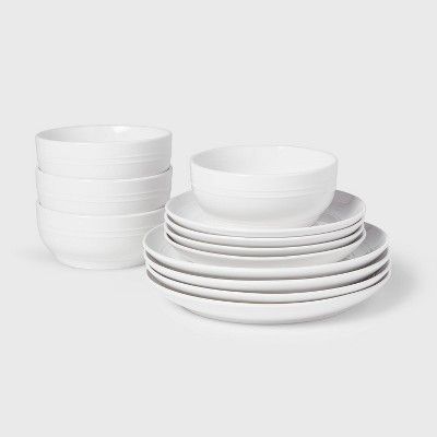 12pc Stoneware Westfield Dinnerware Set - Threshold™ | Target