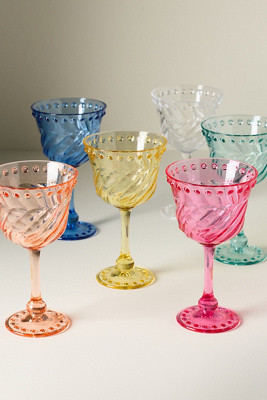 Esther Acrylic Wine Glasses, Set of 6 | Anthropologie (US)