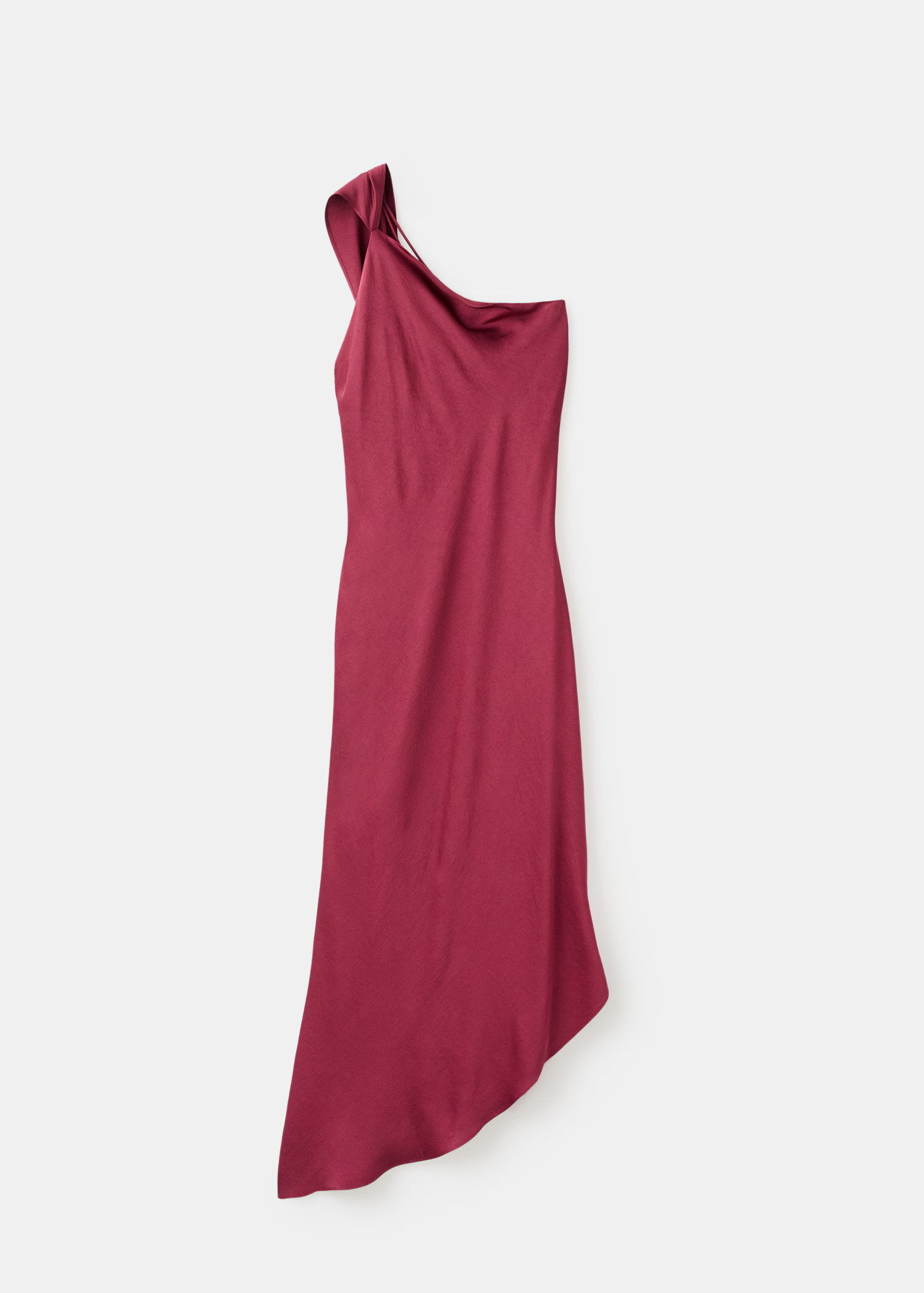 Asymmetrical satin dress - Women | MANGO United Kingdom | MANGO (UK)